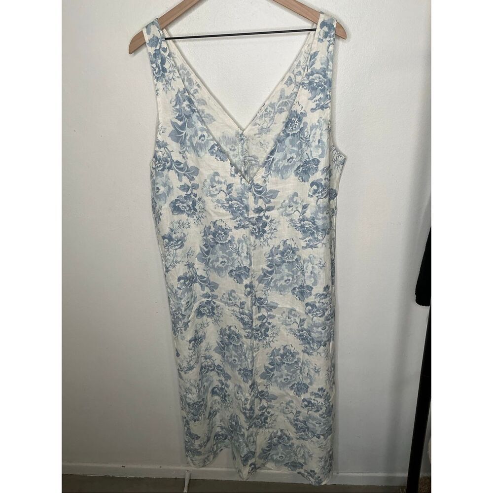 Reformation Monique Linen Dress | Medium in the Teacup - Picture 5 of 9